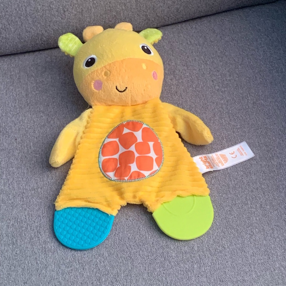 Bright Starts Giraffe Baby Lovey Yellow 10 Inch Plush Stuffed Animal Toy